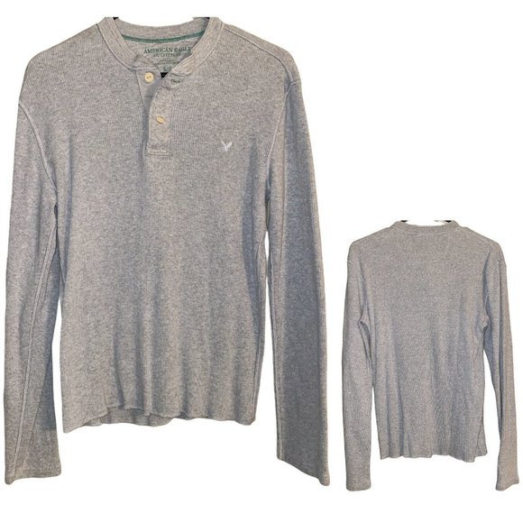 American Eagle Mens Shirt Long Sleeve Pullover S/P